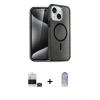 MARSİLYAN™- iPhone 15 Kılıf Nova Asil Prime - Siyah Joko Magic 5D Cam + Yeşil Bilvis Titan Kamera Lens