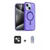 MARSİLYAN™- iPhone 15 Kılıf Nova Asil Prime - Siyah Joko Magic 5D Cam + PVD Metal Kamera Lens - YL