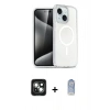 MARSİLYAN™- iPhone 15 Kılıf Nova Asil Prime - Siyah Joko Magic 5D Cam + PVD Metal Kamera Lens - YL