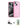 MARSİLYAN™- iPhone 15 Kılıf Nova Asil Prime - Siyah Polymer Nano Ekran Koruyucu + Bilvis Titan Kamera Lens - PE