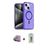 MARSİLYAN™- iPhone 15 Kılıf Nova Asil Prime - Siyah Polymer Nano Ekran Koruyucu + Raze Metal Kamera Lens - SI