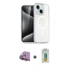 MARSİLYAN™- iPhone 15 Kılıf Nova Asil Prime - Siyah Polymer Nano Ekran Koruyucu + Raze Metal Kamera Lens - SI