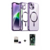 MARSİLYAN™- iPhone 15 Kılıf Nova Işık Özel Seri - Şeffaf 360 Full Body Arka Koruyucu + Bilvis Titan Kamera Lens - YL