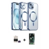 MARSİLYAN™- iPhone 15 Kılıf Nova Işık Özel Seri - Şeffaf 360 Full Body Arka Koruyucu + Bilvis Titan Kamera Lens - YL