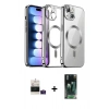 MARSİLYAN™- iPhone 15 Kılıf Nova Işık Özel Seri - Şeffaf 360 Full Body Arka Koruyucu + Bilvis Titan Kamera Lens - PE