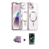 MARSİLYAN™- iPhone 15 Kılıf Nova Işık Özel Seri - Şeffaf 360 Full Body Arka Koruyucu + Raze Metal Kamera Lens - SI
