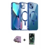 MARSİLYAN™- iPhone 15 Kılıf Nova Işık Özel Seri - Şeffaf 360 Full Body Arka Koruyucu + Raze Metal Kamera Lens - SI