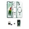 MARSİLYAN™- iPhone 15 Kılıf Nova Işık Özel Seri - Siyah 360 Mat Full Body Arka Koruyucu + Bilvis Titan Kamera Lens - YL
