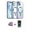 MARSİLYAN™- iPhone 15 Kılıf Nova Işık Özel Seri - Siyah 360 Mat Full Body Arka Koruyucu + Raze Metal Kamera Lens - PE