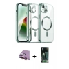 MARSİLYAN™- iPhone 15 Kılıf Nova Işık Özel Seri - Siyah 360 Mat Full Body Arka Koruyucu + Raze Metal Kamera Lens - PE