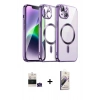 MARSİLYAN™- iPhone 15 Kılıf Nova Işık Özel Seri - Siyah Bilvis 3D Mat Cam Ekran Koruyucu + Bilvis Titan Kamera Lens - YL
