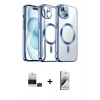 MARSİLYAN™- iPhone 15 Kılıf Nova Işık Özel Seri - Siyah Bilvis 3D Mat Cam Ekran Koruyucu + Bilvis Titan Kamera Lens - YL