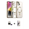 MARSİLYAN™- iPhone 15 Kılıf Nova Işık Özel Seri - Siyah Bilvis 3D Mat Cam Ekran Koruyucu + Bilvis Titan Kamera Lens - YL