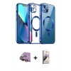 MARSİLYAN™- iPhone 15 Kılıf Nova Işık Özel Seri - Siyah Bilvis 3D Mat Cam Ekran Koruyucu + Sarı Raze Metal Kamera Lens