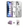 MARSİLYAN™- iPhone 15 Kılıf Nova Işık Özel Seri - Siyah Bilvis 3D Mat Cam Ekran Koruyucu + Sarı Raze Metal Kamera Lens