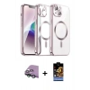 MARSİLYAN™- iPhone 15 Kılıf Nova Işık Özel Seri - Siyah Buffer Hayalet Cam Ekran Koruyucu + Raze Metal Kamera Lens - YL