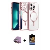 MARSİLYAN™- iPhone 15 Kılıf Nova Işık Özel Seri - Siyah Buffer Hayalet Cam Ekran Koruyucu + Sarı Raze Metal Kamera Lens