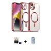 MARSİLYAN™- iPhone 15 Kılıf Nova Işık Özel Seri - Siyah Joko Magic 5D Cam + Bilvis Titan Kamera Lens - SH