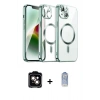 MARSİLYAN™- iPhone 15 Kılıf Nova Işık Özel Seri - Siyah Joko Magic 5D Cam + PVD Metal Kamera Lens - TU