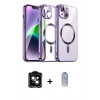 MARSİLYAN™- iPhone 15 Kılıf Nova Işık Özel Seri - Siyah Joko Magic 5D Cam + PVD Metal Kamera Lens - TU