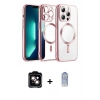 MARSİLYAN™- iPhone 15 Kılıf Nova Işık Özel Seri - Siyah Joko Magic 5D Cam + PVD Metal Kamera Lens - TU