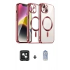 MARSİLYAN™- iPhone 15 Kılıf Nova Işık Özel Seri - Siyah Joko Magic 5D Cam + PVD Metal Kamera Lens - YL