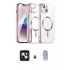 MARSİLYAN™- iPhone 15 Kılıf Nova Işık Özel Seri - Siyah Joko Magic 5D Cam + PVD Metal Kamera Lens - YL