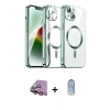 MARSİLYAN™- iPhone 15 Kılıf Nova Işık Özel Seri - Siyah Joko Magic 5D Cam + Raze Metal Kamera Lens - PE