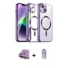 MARSİLYAN™- iPhone 15 Kılıf Nova Işık Özel Seri - Siyah Joko Magic 5D Cam + Raze Metal Kamera Lens - PE