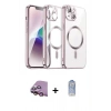 MARSİLYAN™- iPhone 15 Kılıf Nova Işık Özel Seri - Siyah Joko Magic 5D Cam + Raze Metal Kamera Lens - PE