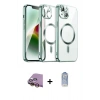 MARSİLYAN™- iPhone 15 Kılıf Nova Işık Özel Seri - Siyah Joko Magic 5D Cam + Raze Metal Kamera Lens - SI