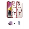 MARSİLYAN™- iPhone 15 Kılıf Nova Işık Özel Seri - Siyah Joko Magic 5D Cam + Raze Metal Kamera Lens - SI
