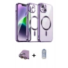 MARSİLYAN™- iPhone 15 Kılıf Nova Işık Özel Seri - Siyah Joko Magic 5D Cam + Raze Metal Kamera Lens - SI