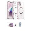 MARSİLYAN™- iPhone 15 Kılıf Nova Işık Özel Seri - Siyah Joko Magic 5D Cam + Raze Metal Kamera Lens - SI