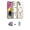 MARSİLYAN™- iPhone 15 Kılıf Nova Işık Özel Seri - Siyah Joko Magic 5D Cam + Raze Metal Kamera Lens - YL