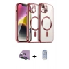MARSİLYAN™- iPhone 15 Kılıf Nova Işık Özel Seri - Siyah Joko Magic 5D Cam + Raze Metal Kamera Lens - YL
