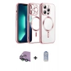 MARSİLYAN™- iPhone 15 Kılıf Nova Işık Özel Seri - Siyah Joko Magic 5D Cam + Raze Metal Kamera Lens - YL