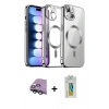MARSİLYAN™- iPhone 15 Kılıf Nova Işık Özel Seri - Siyah Polymer Nano Ekran Koruyucu + Raze Metal Kamera Lens - YL