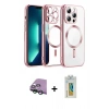 MARSİLYAN™- iPhone 15 Kılıf Nova Işık Özel Seri - Siyah Polymer Nano Ekran Koruyucu + Raze Metal Kamera Lens - YL