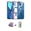 MARSİLYAN™- iPhone 15 Kılıf Nova Işık Özel Seri - Siyah Polymer Nano Ekran Koruyucu + Raze Metal Kamera Lens - YL