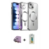MARSİLYAN™- iPhone 15 Kılıf Nova Işık Özel Seri - Siyah Polymer Nano Ekran Koruyucu + Raze Metal Kamera Lens - SI