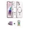MARSİLYAN™- iPhone 15 Kılıf Nova Işık Özel Seri - Siyah Polymer Nano Ekran Koruyucu + Raze Metal Kamera Lens - SI