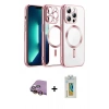 MARSİLYAN™- iPhone 15 Kılıf Nova Işık Özel Seri - Siyah Polymer Nano Ekran Koruyucu + Raze Metal Kamera Lens - SI