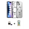 MARSİLYAN™- iPhone 15 Kılıf Nova Işık Özel Seri - Siyah Polymer Nano Ekran Koruyucu + Bilvis Titan Kamera Lens - YL