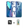 MARSİLYAN™- iPhone 15 Kılıf Nova Işık Özel Seri - Siyah Polymer Nano Ekran Koruyucu + PVD Metal Kamera Lens - YL