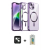 MARSİLYAN™- iPhone 15 Kılıf Nova Işık Özel Seri - Siyah Polymer Nano Ekran Koruyucu + PVD Metal Kamera Lens - YL