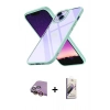 MARSİLYAN™- iPhone 15 Kılıf Nova Işık Serisi - Siyah Bilvis 3D Mat Cam Ekran Koruyucu + Raze Metal Kamera Lens - SI