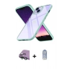 MARSİLYAN™- iPhone 15 Kılıf Nova Işık Serisi - Siyah Joko Magic 5D Cam + Yeşil Raze Metal Kamera Lens
