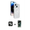 MARSİLYAN™- iPhone 15 Kılıf Nova Modern Prime - Siyah 360 Mat Full Body Arka Koruyucu + PVD Metal Kamera Lens - YL
