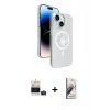MARSİLYAN™- iPhone 15 Kılıf Nova Modern Prime - Siyah Bilvis 3D Mat Cam Ekran Koruyucu + Bilvis Titan Kamera Lens - PE